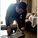 Channing Tatum in Suite Signing Posters at 'Dear John' Press Junket
