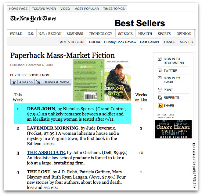 new york times best seller list. #1 on the New York Times#39;